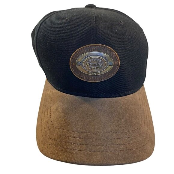 Vintage NWOT Churchill Downs 2001 Kentucky Derby Cap Black & Brown Hook & Loop - Picture 1 of 6